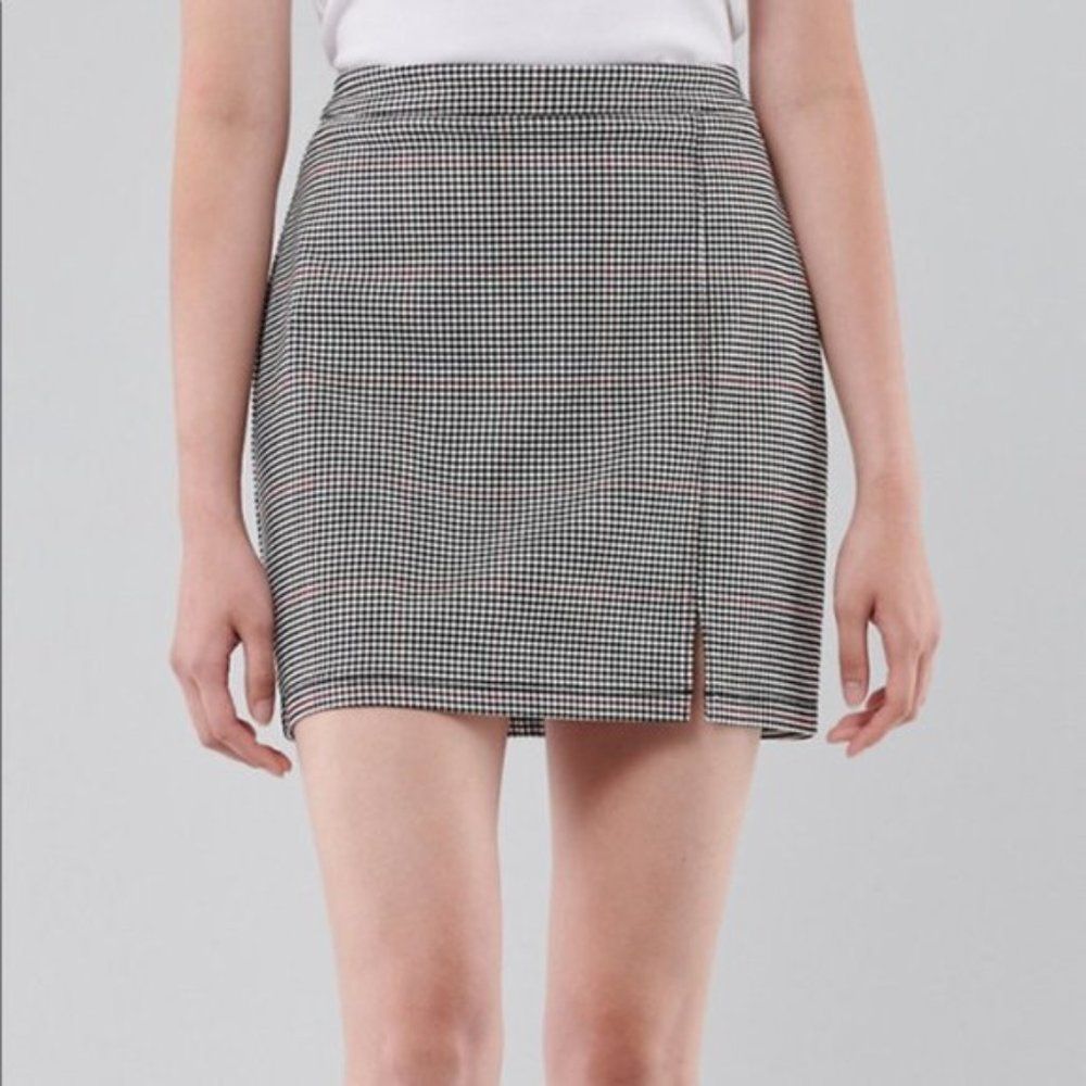 NWT HOLLISTER ultra high rise gingham mini skirt XS